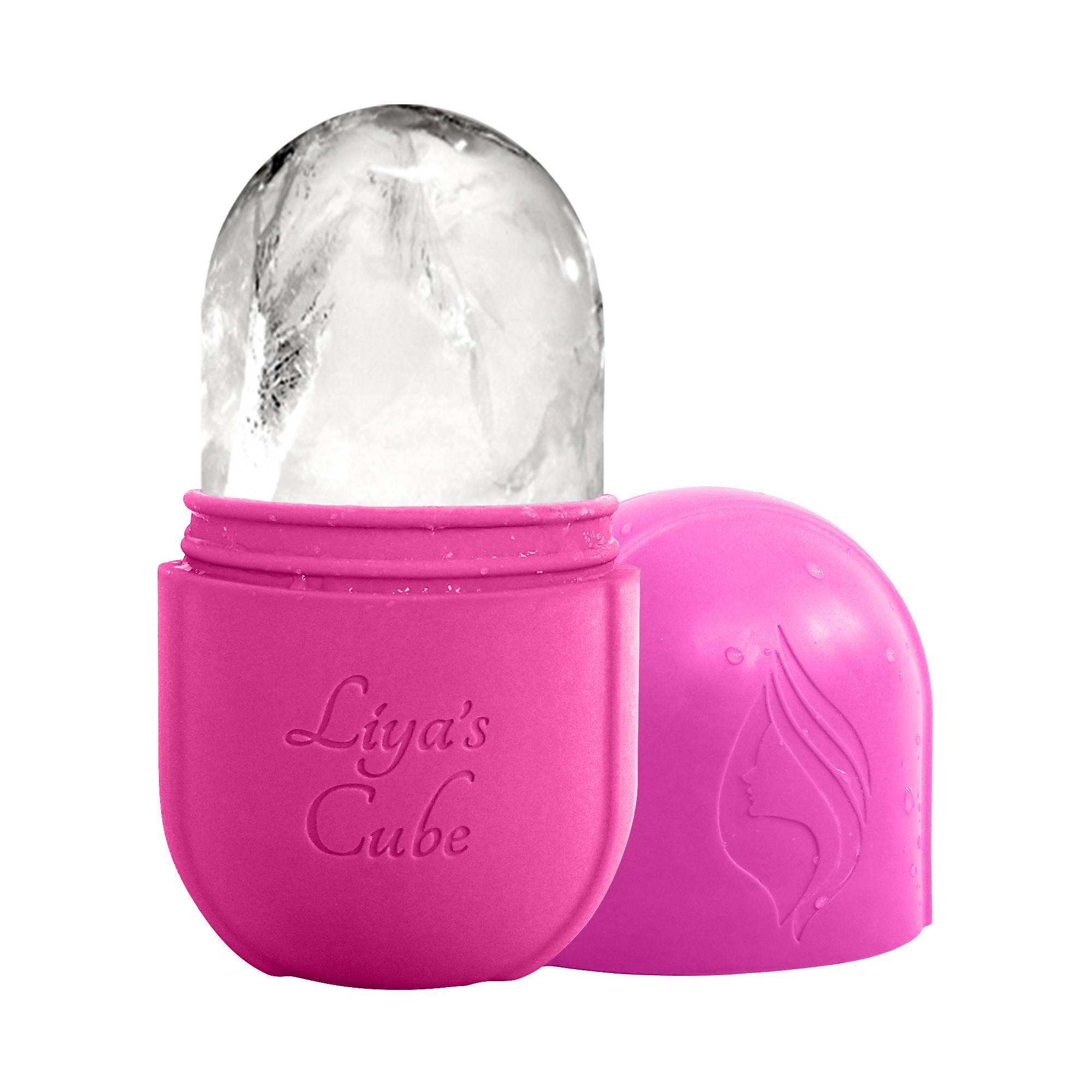 Liyas Facial Ice Cube, Gua Sha Face Massager, Face Roller For Anti-Aging and Anti-Acne, Pink