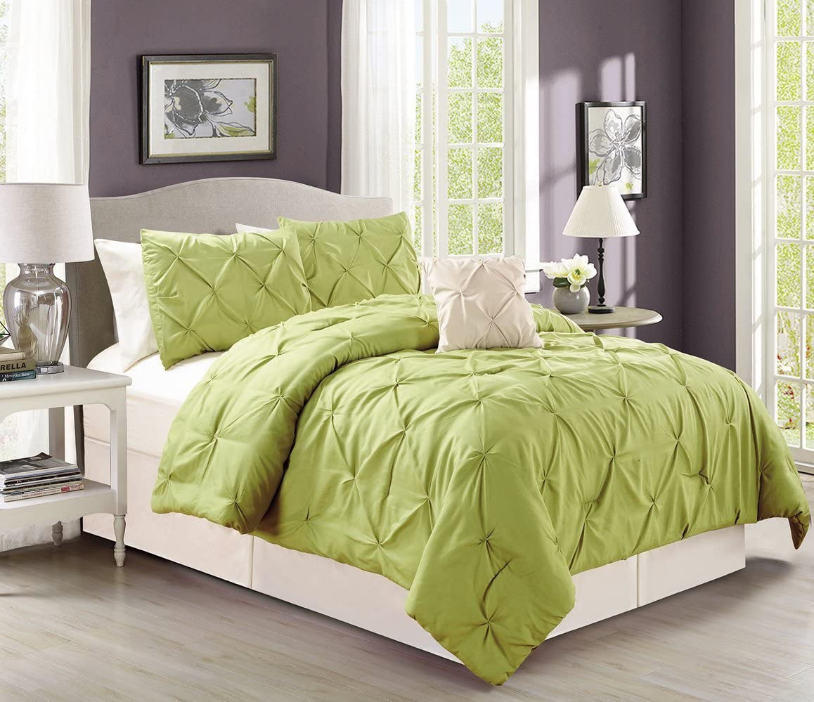 Sage Pintuck Duvet Cover Set